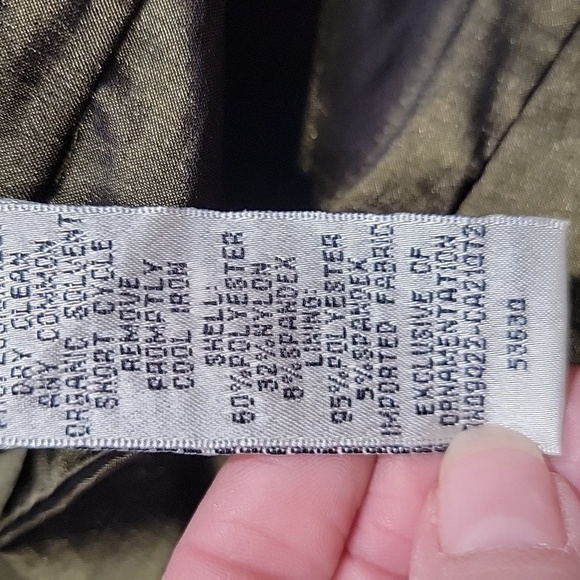 Jessica McClintlock Size 6 Metallic Olive Green Cocktail Satin Dress Gently Used - Picture 13 of 13